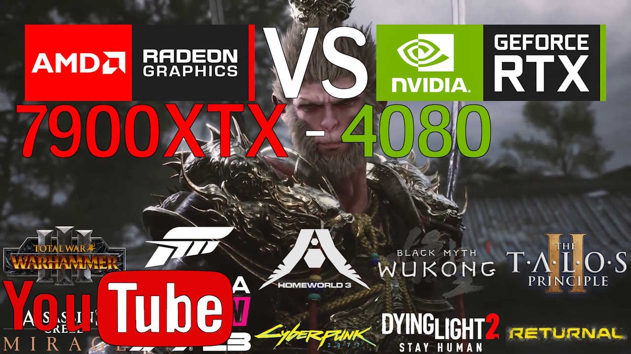 AMD Radeon RX 7900 XTX - Nvidia GeForce RTX 4080